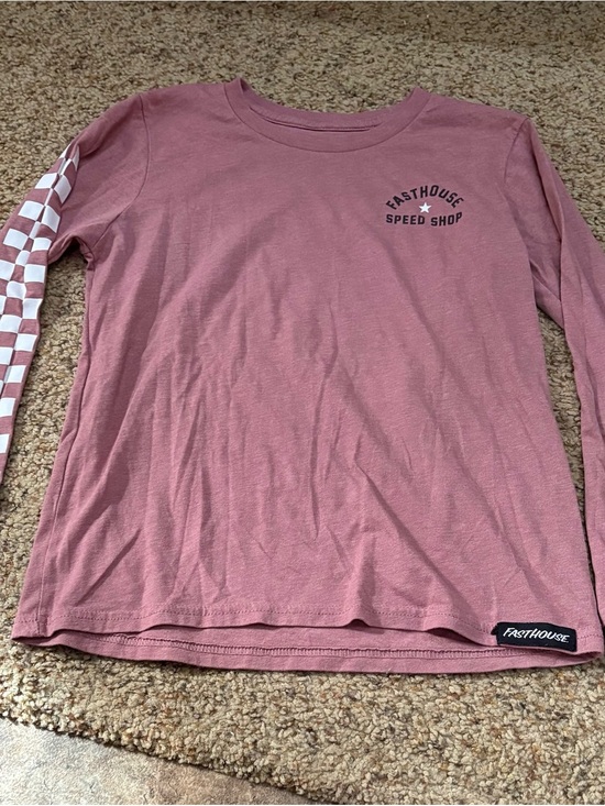 Fasthouse Other - Fasthouse Kids' Long Sleeve Checker Sleeve Tee - Mauve